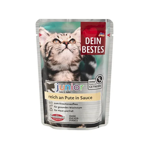 وچ بچه گربه دین بستس با طعم بوقلمون در سس Dein Bestes Turkey in Sauce وزن 100 گرم