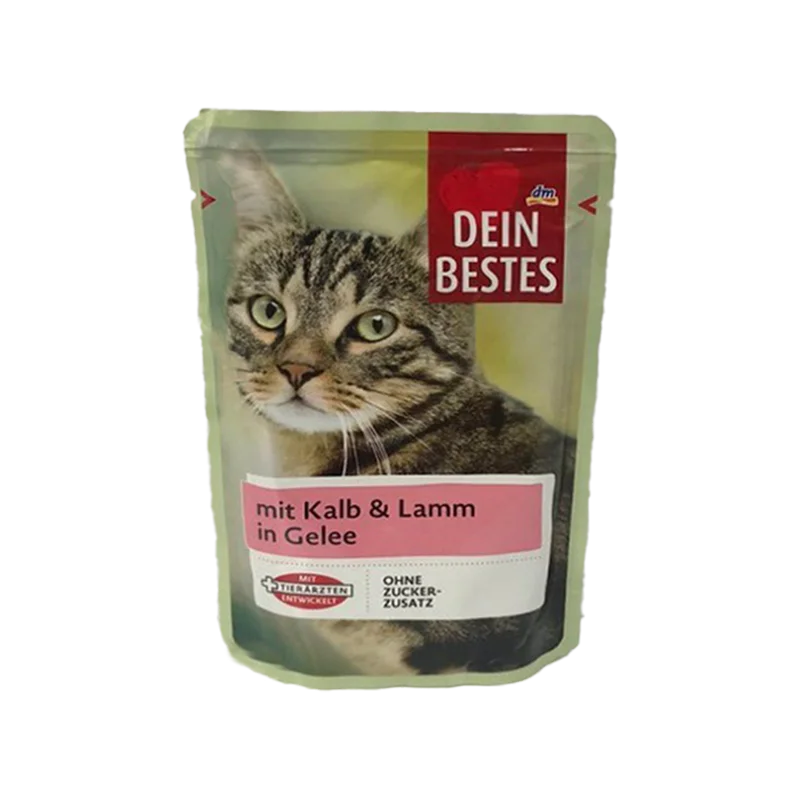 پوچ گربه دین بستس با طعم گوساله و بره Dein Bestes Veal & Lamb وزن 100 گرم
