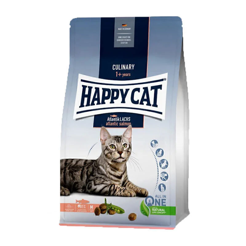 غذای خشک گربه هپی کت با طعم سالمون Happy Cat Culinary Atlantic Salmon وزن 10 کیلوگرم