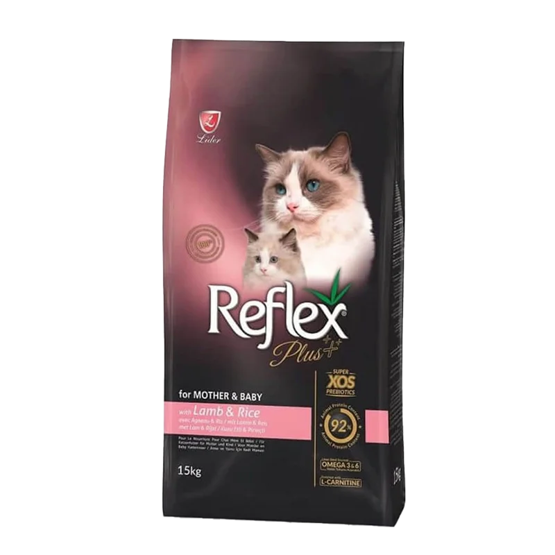 غذای خشک گربه مادر و نوزاد رفلکس پلاس Reflex Plus Mother & Baby وزن 15 کیلوگرم
