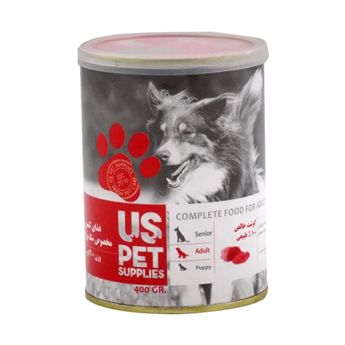 کنسرو غذای سگ یو اس پت مدل US Pet وزن 400 گرم