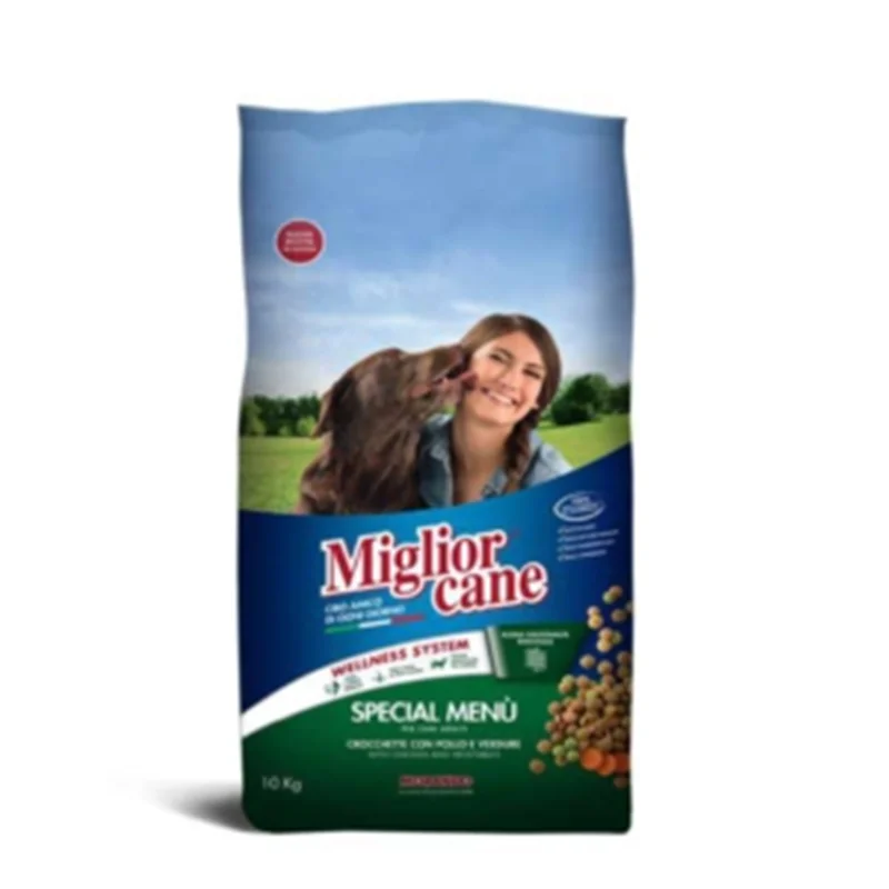 غذای خشک سگ بالغ Migliorcane با طعم سبزیجات