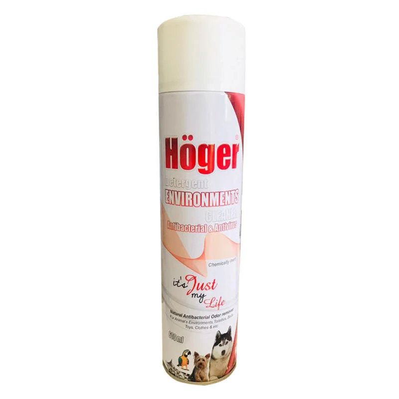 اسپری ضدعفونی کننده محیط حیوانات هوگر مدل detergent حجم 600 میلی لیتر