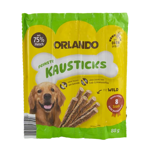 تشویقی مدادی سگ اورلاندو با طعم گوشت شکاری Orlando Stick Game