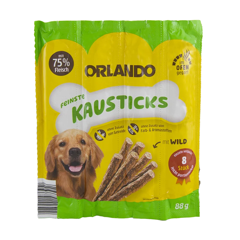 تشویقی مدادی سگ اورلاندو با طعم گوشت شکاری Orlando Stick Game
