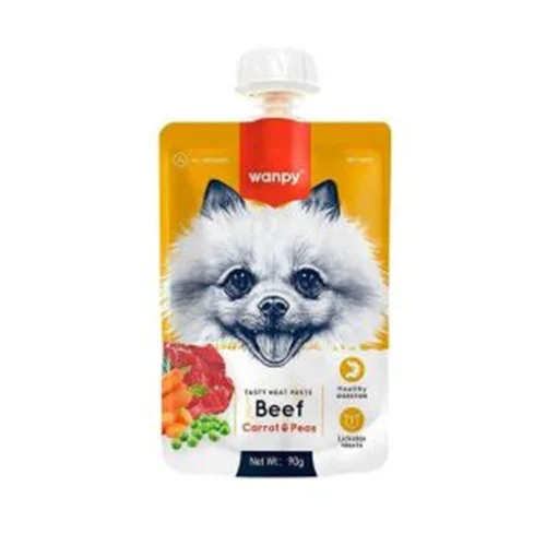 پودینگ سگ ونپی طعم گوشت و هویج و نخود فرنگی Wanpy Beef Carrot & Pea
