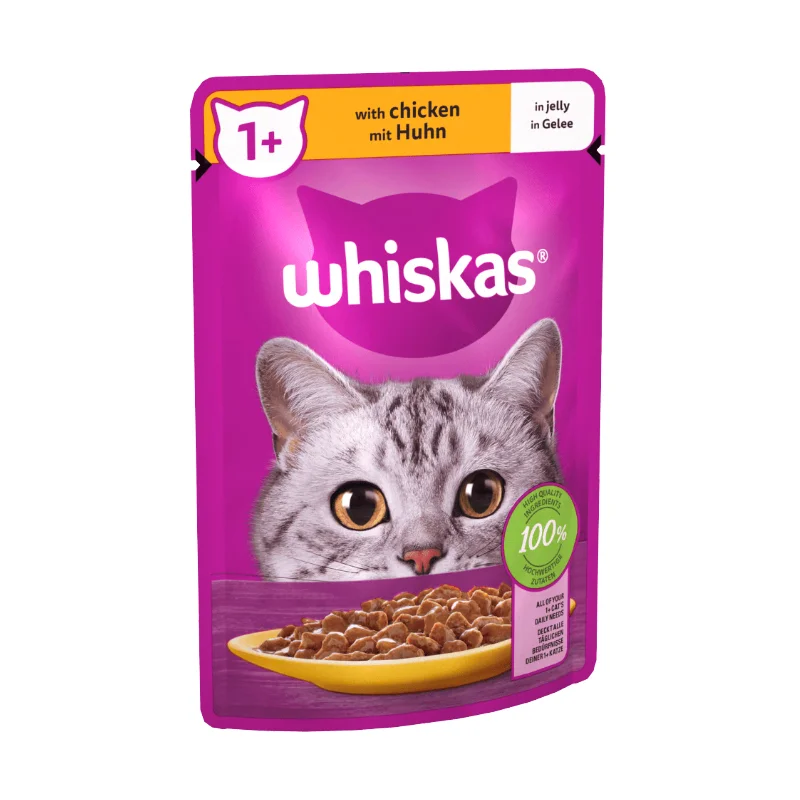 پوچ گربه ویسکاس با طعم مرغ Whiskas Adult Chicken