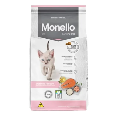 غذای خشک بچه گربه مونلو با طعم ماهی سالمون و مرغ Monello Kitten Salmon & Chicken وزن 15 کیلوگرم