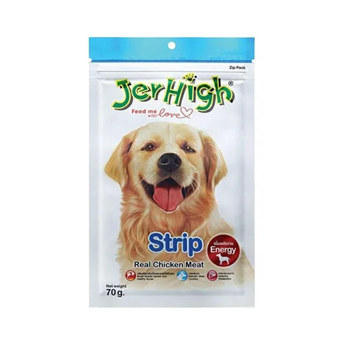 تشویقی سگ جرهای با طعم مرغ Jerhigh Strip Chicken