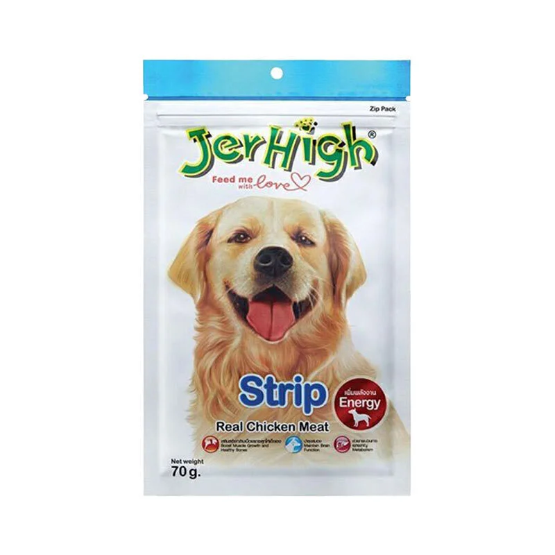 تشویقی سگ جرهای با طعم مرغ Jerhigh Strip Chicken