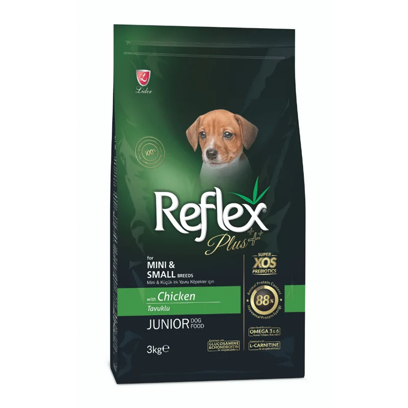 غذای خشک توله سگ رفلکس پلاس مدل Reflex Plus Junior Mini & Small Chicken وزن 3 کیلوگرم