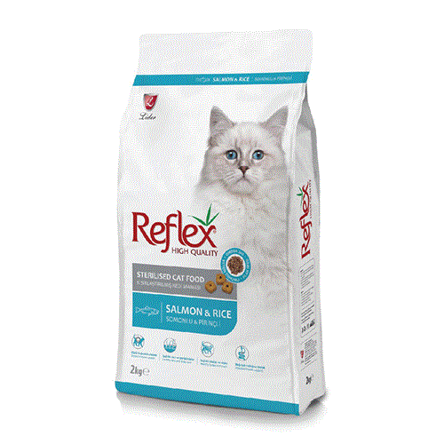 غذای خشک گربه رفلکس عقیم سالمون Reflex Sterilised With Salmon وزن 15 کیلوگرم (1 کیلوگرم هدیه)