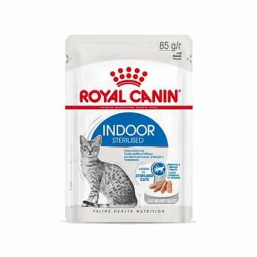 غذای پوچ گربه رویال کنین مدل Indoor Strelised وزن 85 گرمی
