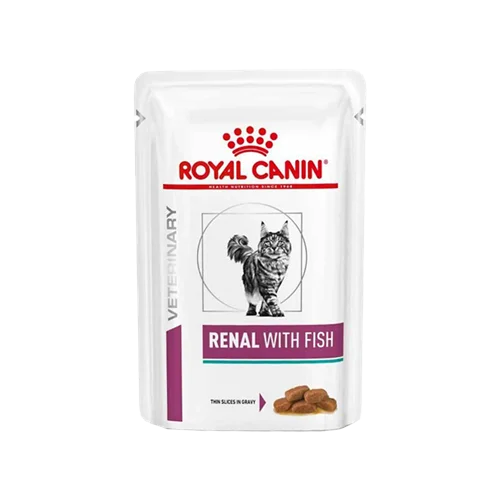 پوچ گربه رنال رویال کنین با طعم ماهی Royal Canin Renal Fish وزن ۸۵ گرم