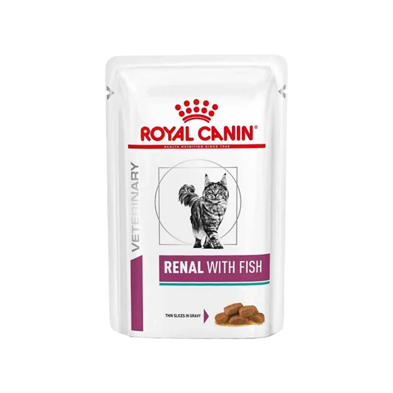 پوچ گربه رنال رویال کنین با طعم ماهی Royal Canin Renal Fish وزن ۸۵ گرم