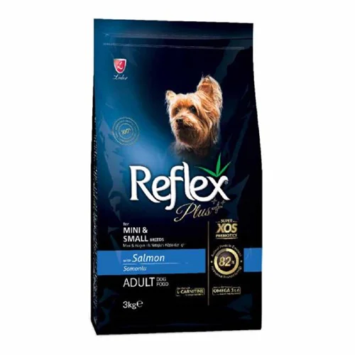 غذای خشک سگ رفلکس پلاس مدل Reflex Plus Adult Mini & Small Salmon وزن 3 کیلوگرم