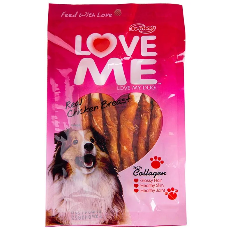تشویقی سگ لاومی love me استخوان دور پیچ مرغ ۷ عددی