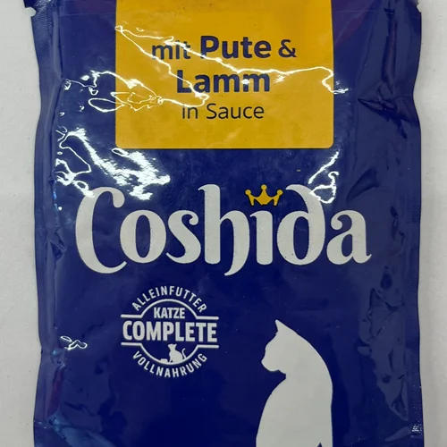 پوچ گربه کوشیدا طعم گوشت بره و بوقلمون Coshida Pouch lamm & pute وزن 100 گرم
