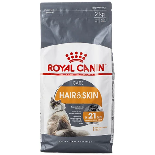 غذای خشک گربه مراقبت از پوست و مو رویال کنین Royal Canin Hair & Skin Careوزن دو کیلوگرم