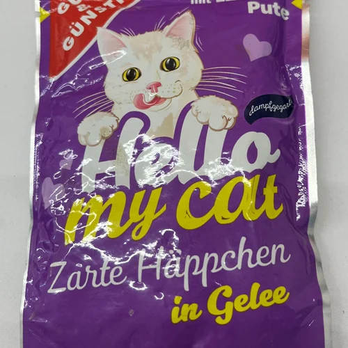 پوچ گربه بالغ طعم بره و بوقلمون برند هلو مای کت hello my cat