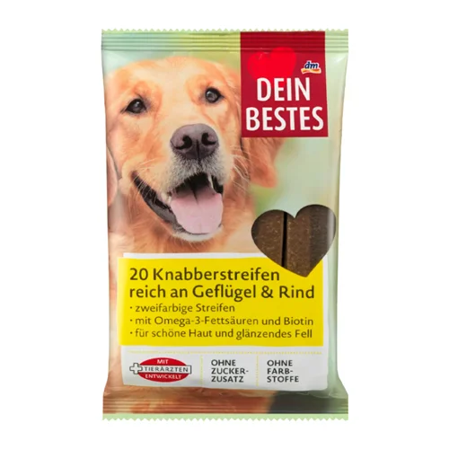 اسنک تشویقی سگ دین بستس با طعم گوشت گاو و پرندگان Dein Bestes Dog with Beef & Poultry