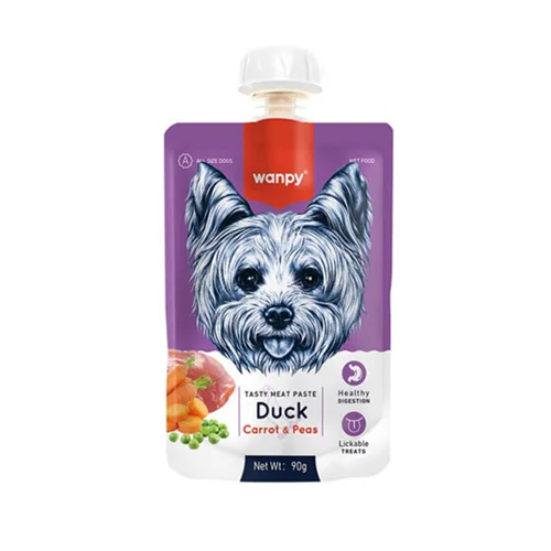 پودینگ سگ با طعم اردک، هویج و نخود فرنگی ونپی  Wanpy Duck & Carrot & Pea dog Pudding
