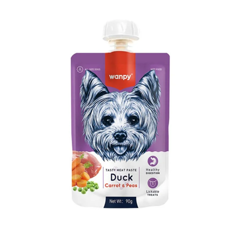 پودینگ سگ با طعم اردک، هویج و نخود فرنگی ونپی  Wanpy Duck & Carrot & Pea dog Pudding