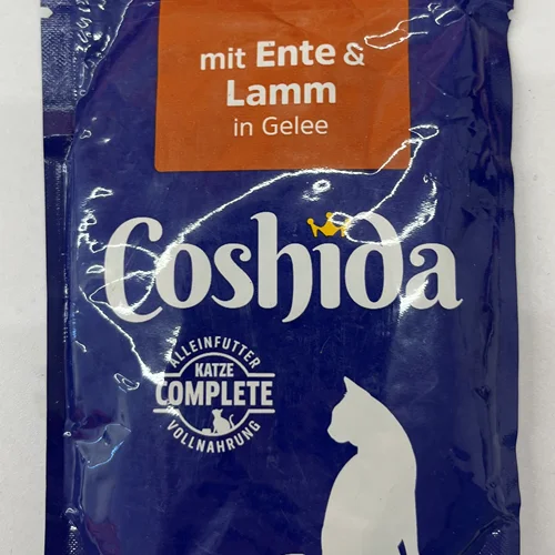 پوچ گربه کوشیدا طعم اردک و بره Coshida Pouch ente & lamm وزن 100 گرم