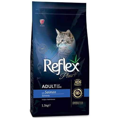 غذای خشک گربه بالغ با طعم ماهی سالمون رفلکس پلاس Reflex Plus Adult Salmon وزن 1.5 کیلوگرم