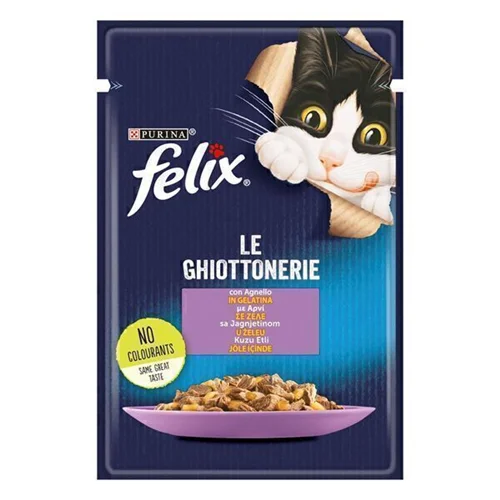 پوچ گربه فلیکس با طعم بره Felix Lamb وزن 85 گرم